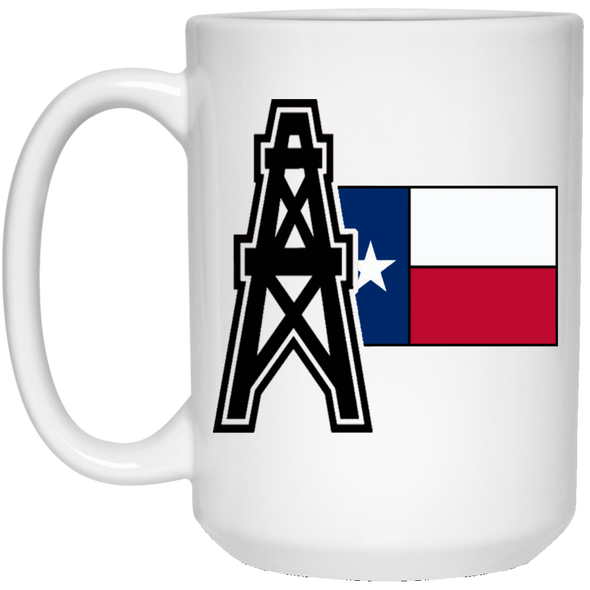 Texas Oil Side White Mug