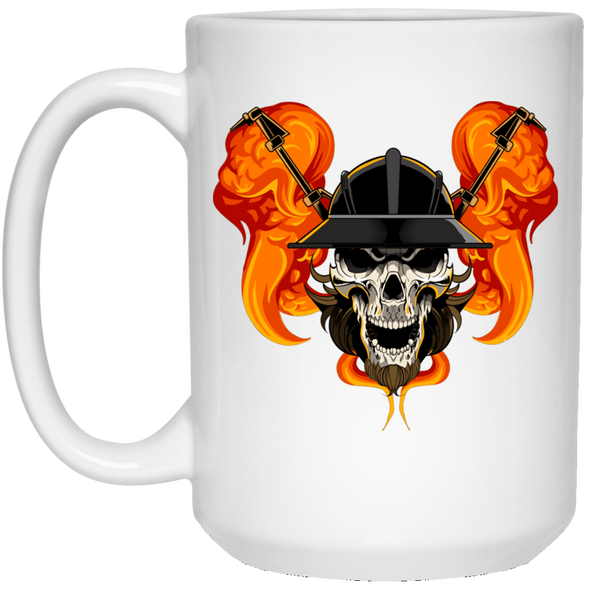 Welder Skull Flame White Mug