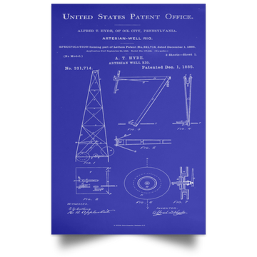Artesian Well Rig US Patent August 1870