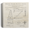 Artesian Well Rig US Patent August 1870 Canvas