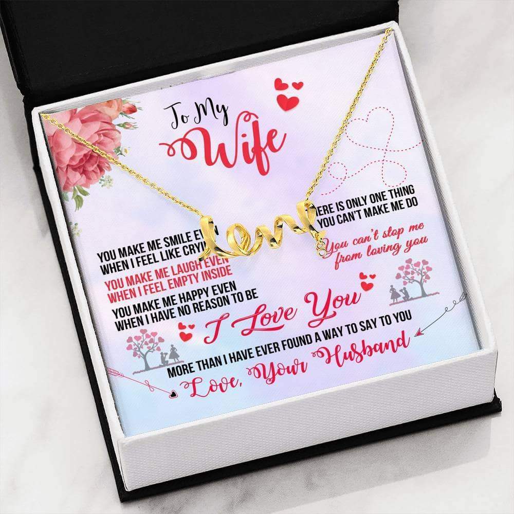 Scripted Love Necklace From Husband