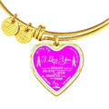 Oilfield Wife Heart Shape Bangle-Pink