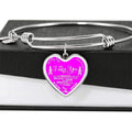 Oilfield Wife Heart Shape Bangle-Pink