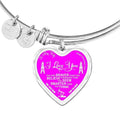 Oilfield Wife Heart Shape Bangle-Pink