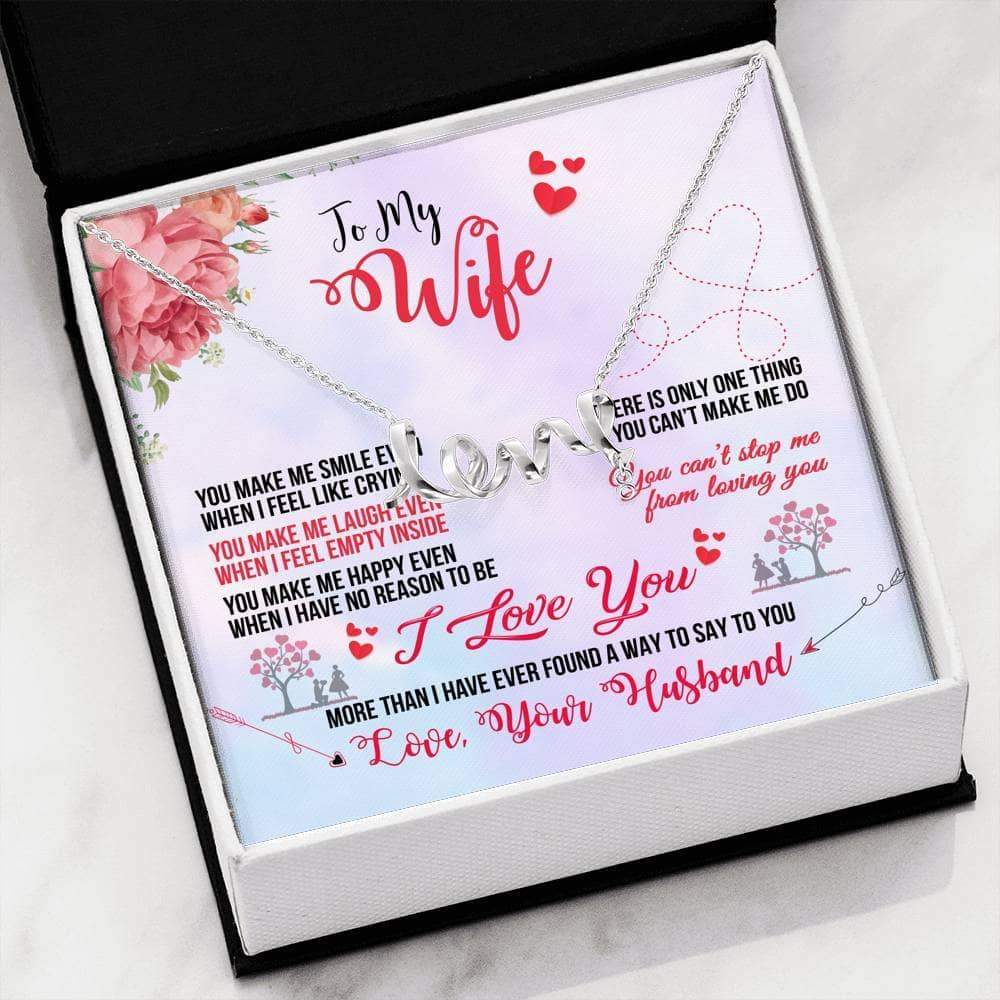 Scripted Love Necklace From Husband