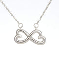 Infinity Hearts Necklace with On Demand Message Card for Wife