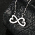 Infinity Hearts Necklace with On Demand Message Card for Wife