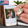 Personalized Photo Etched Heart Necklace