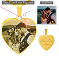 Personalized Photo Etched Heart Necklace