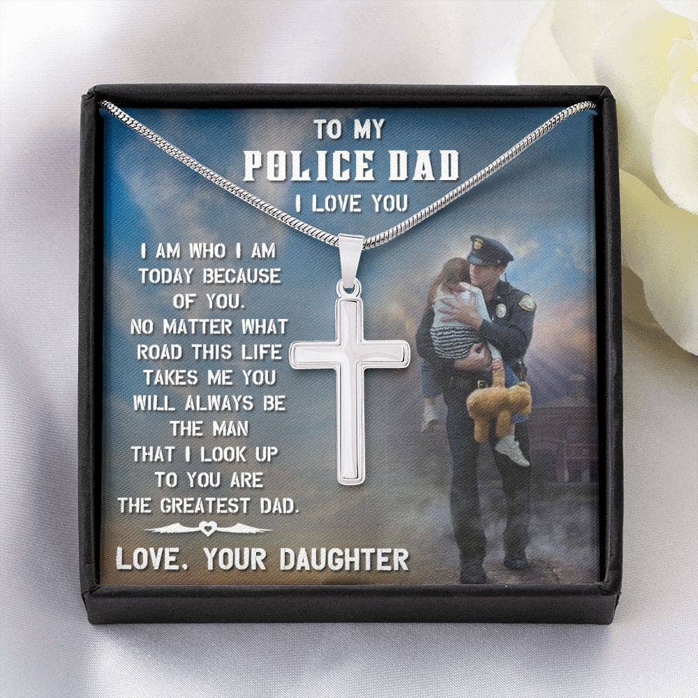 Police Dad Cross From Daughter