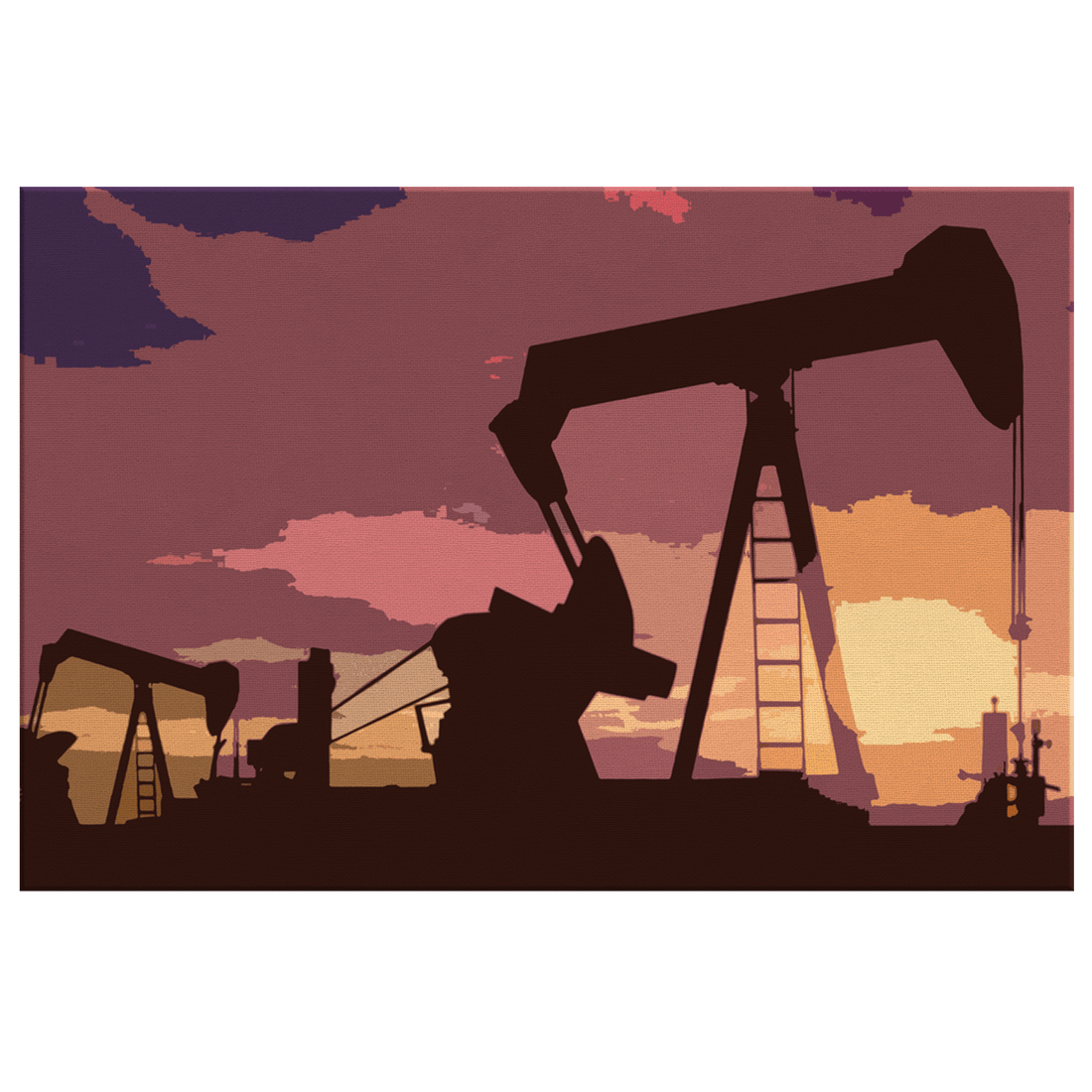 Oilfield Abstract Art Canvas