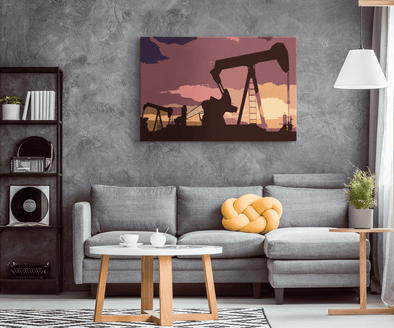 Oilfield Abstract Art Canvas