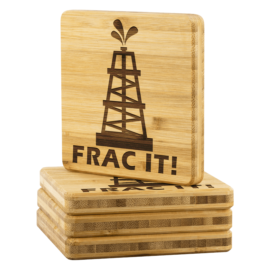 Frac It Bamboo Coaster