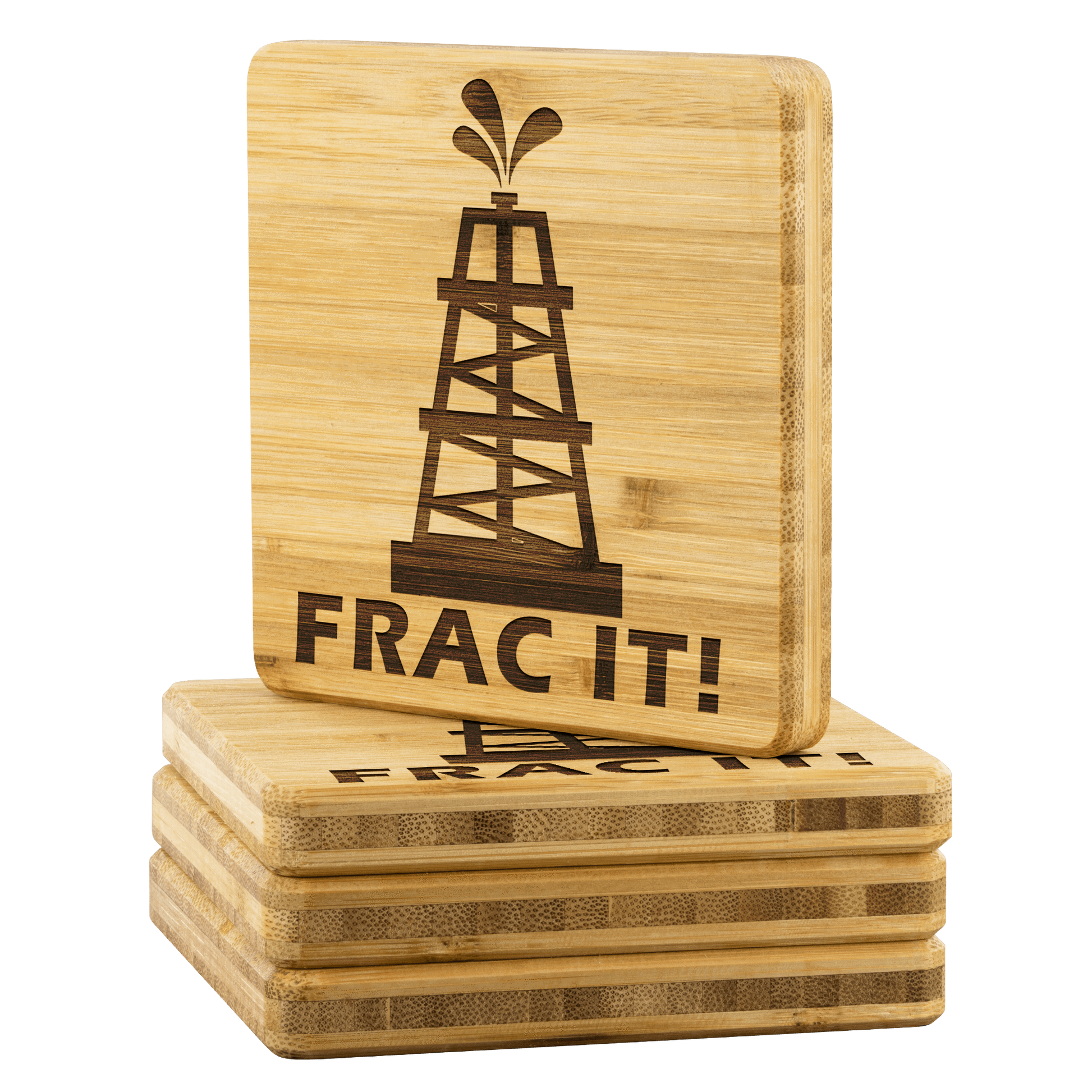 Frac It Bamboo Coaster