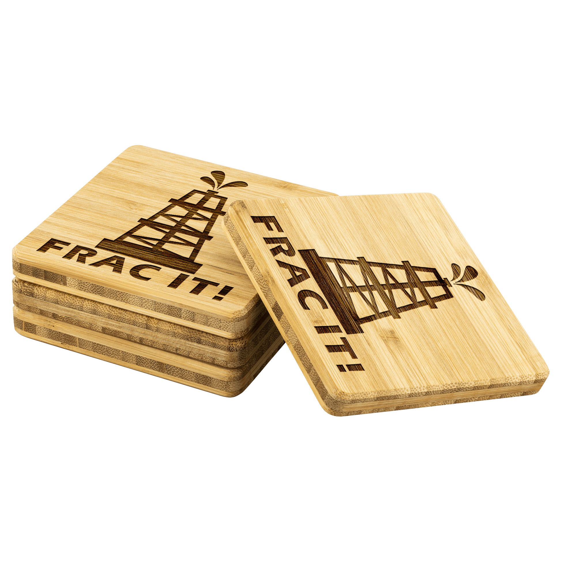 Frac It Bamboo Coaster