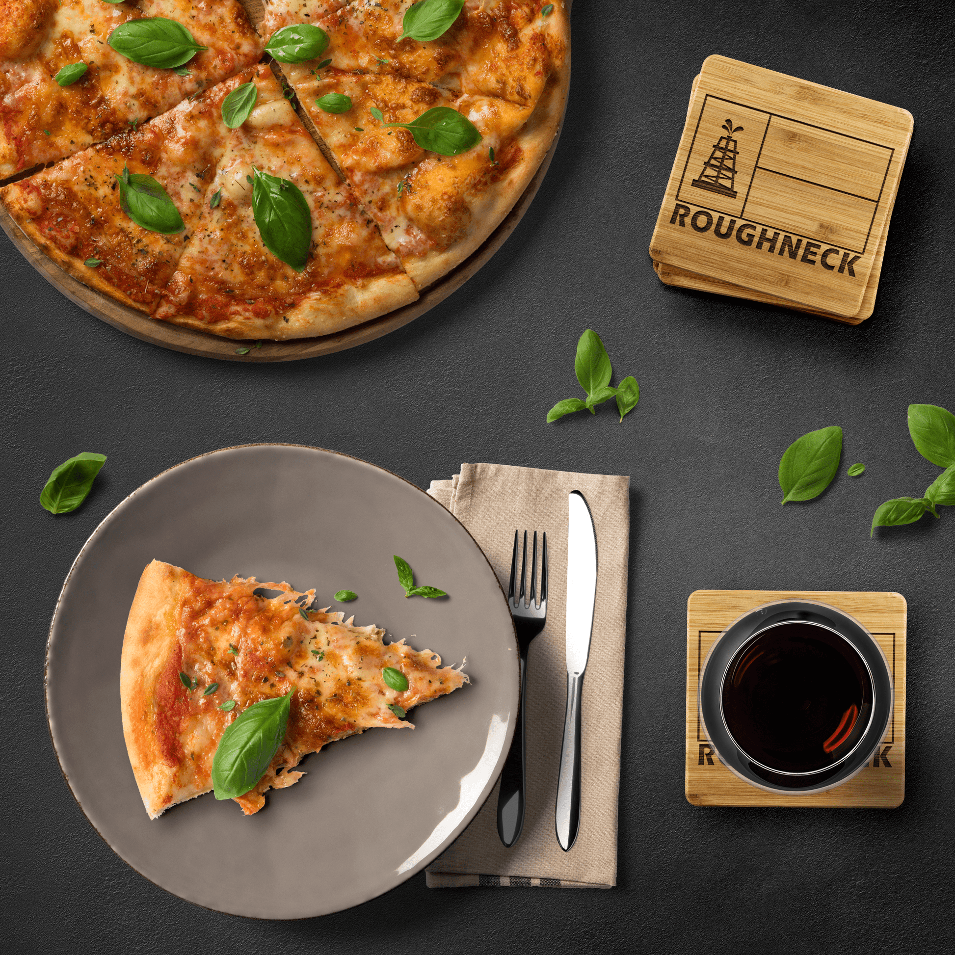 Texas Flag Roughneck Coaster Set