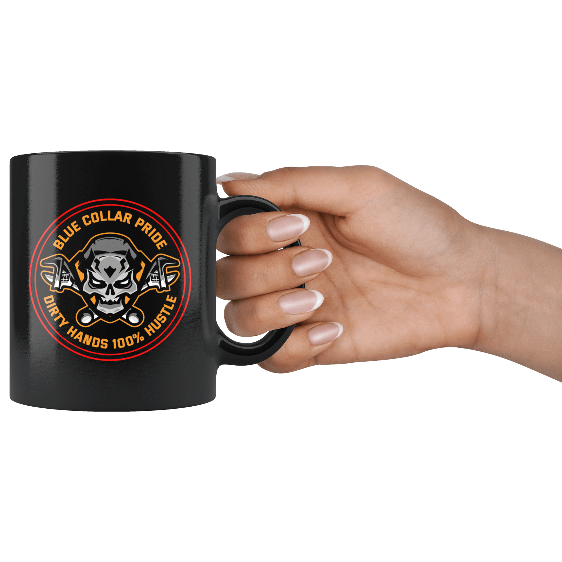 Dirty Hands Hustle Skull Mug