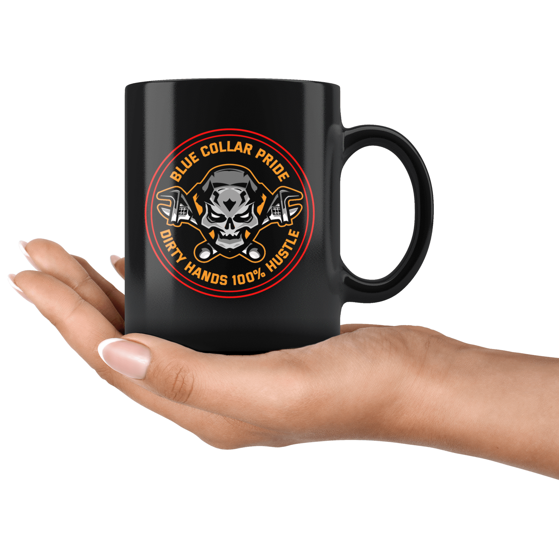 Dirty Hands Hustle Skull Mug
