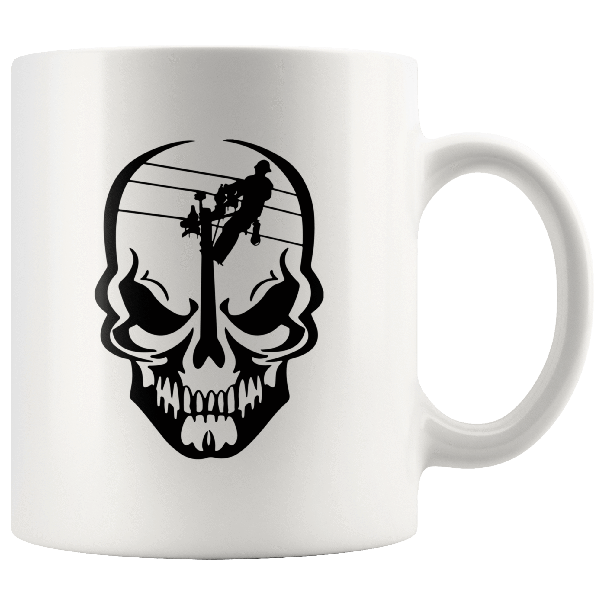 Lineman Skull Mug