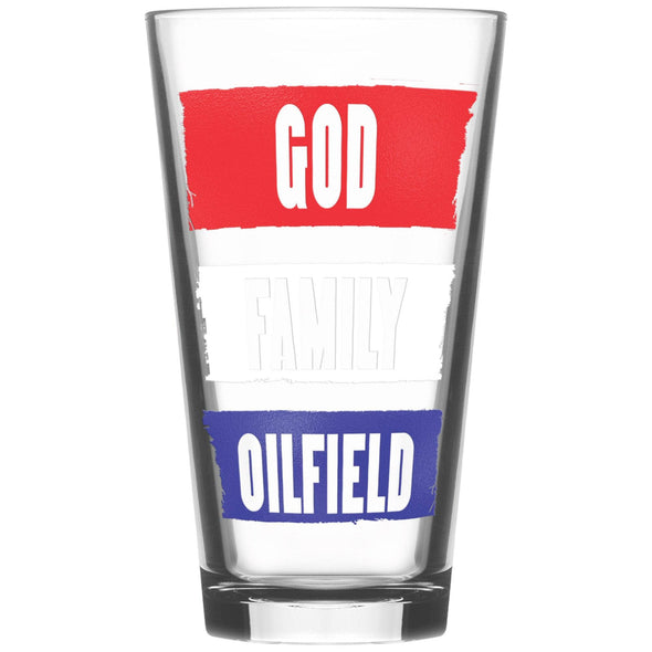 God Family Oilfield Pint Glass