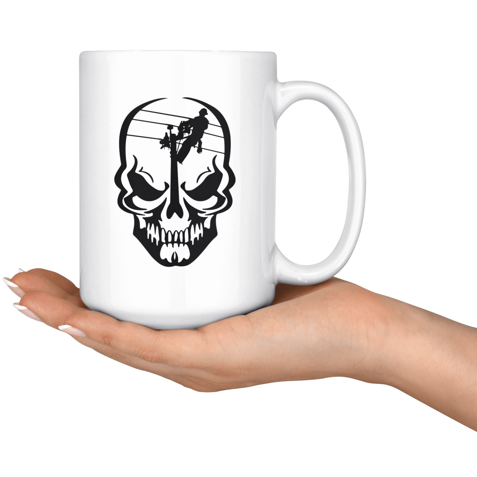 Lineman Skull Mug