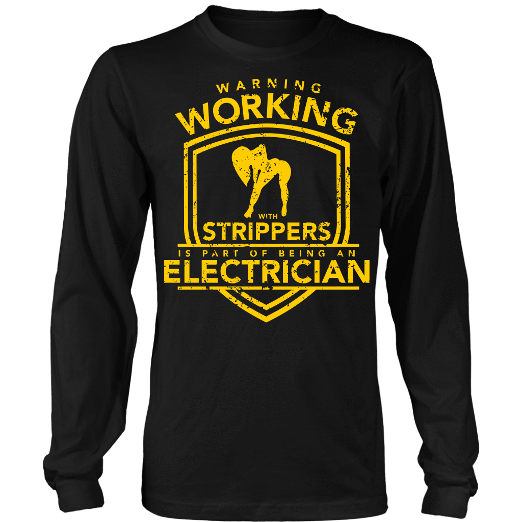 Electrician - Warning Working with Strippers Front