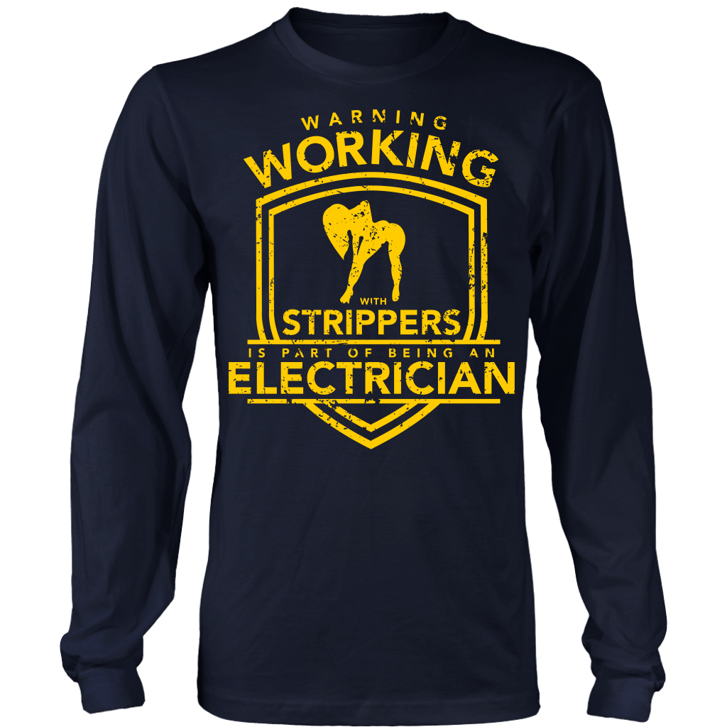 Electrician - Warning Working with Strippers Front