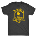 Electrician - Warning Working with Strippers Front