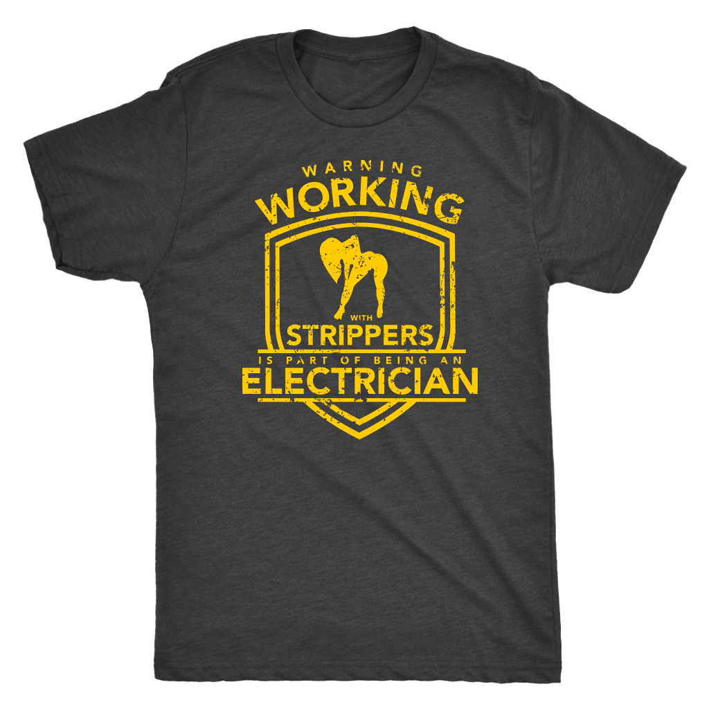 Electrician - Warning Working with Strippers Front