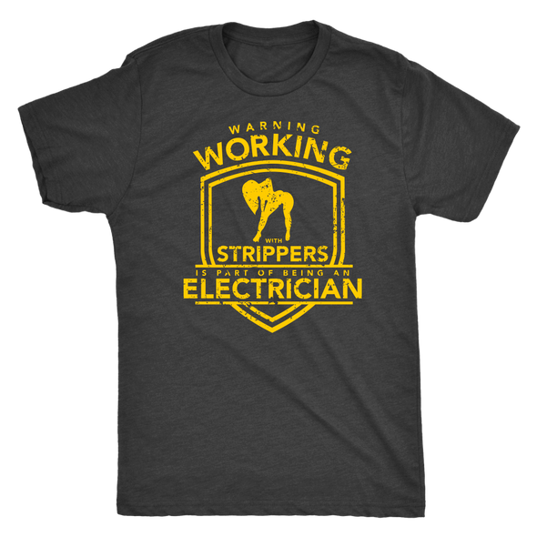 Electrician - Warning Working with Strippers Front