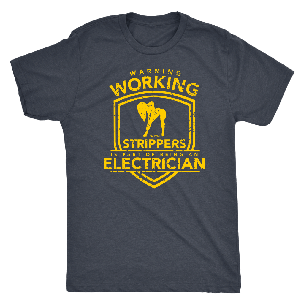 Electrician - Warning Working with Strippers Front