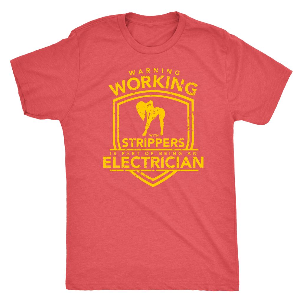 Electrician - Warning Working with Strippers Front