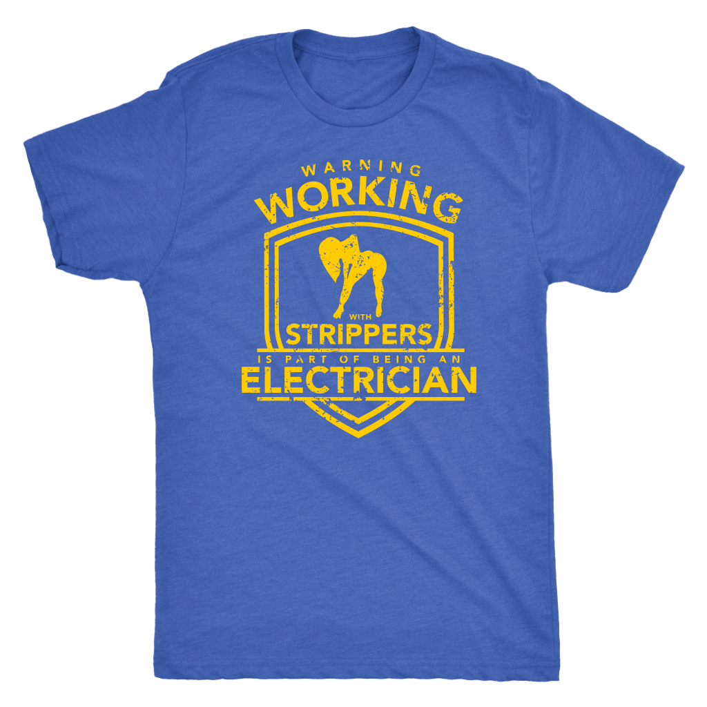 Electrician - Warning Working with Strippers Front