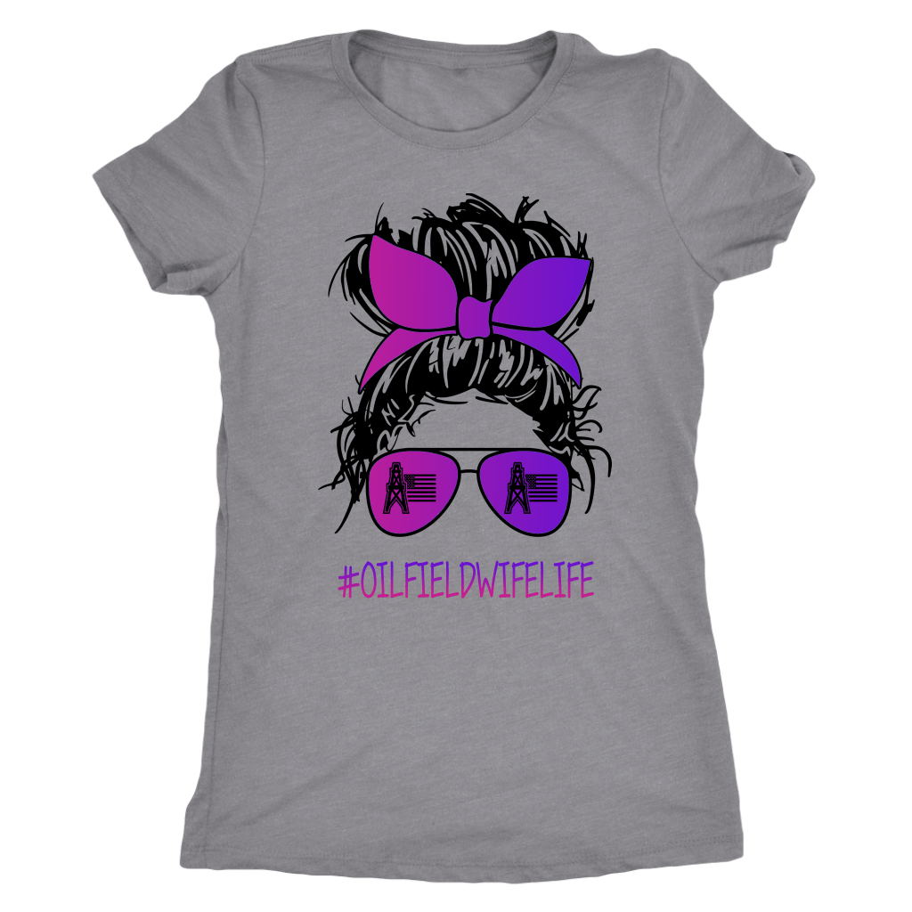 American Oilfield Wife Life Purple