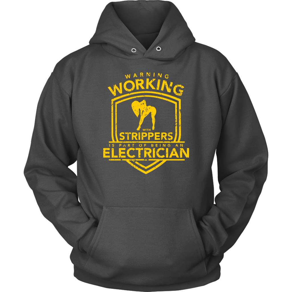 Electrician - Warning Working with Strippers Front