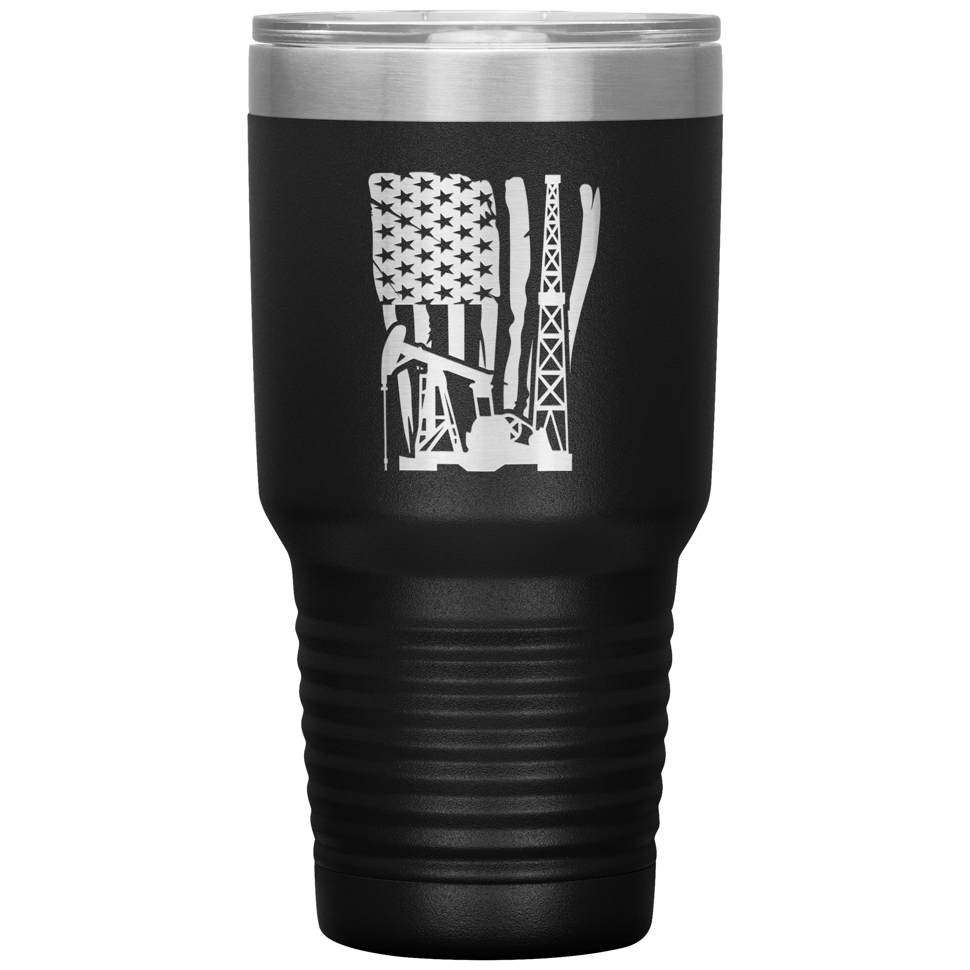 American Oilfield Pumpjack 30oz Tumbler Vertical