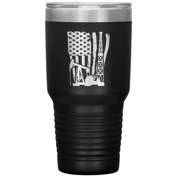 American Oilfield Pumpjack 30oz Tumbler Vertical