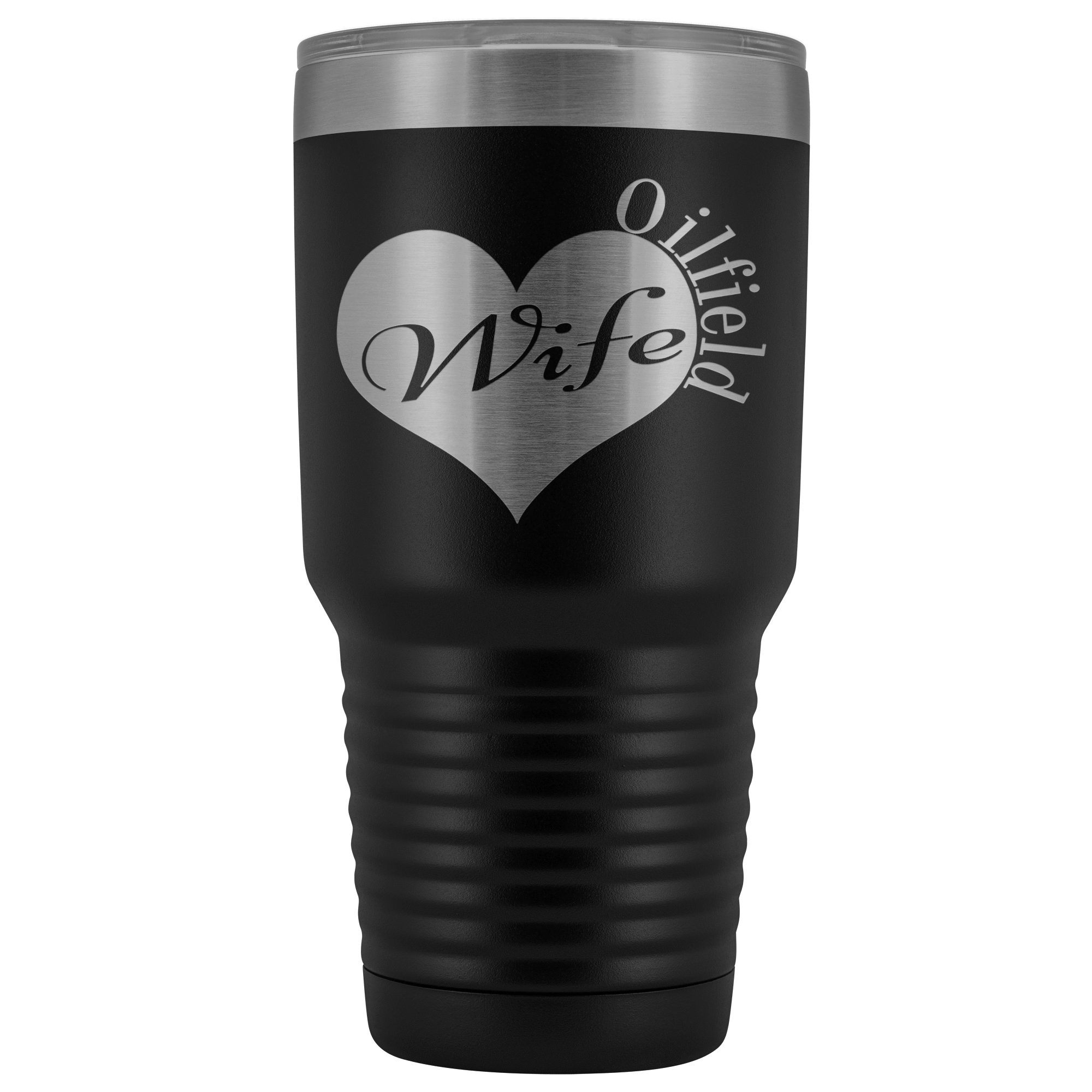 Oilfield Wife Heart - Tumbler 30oz