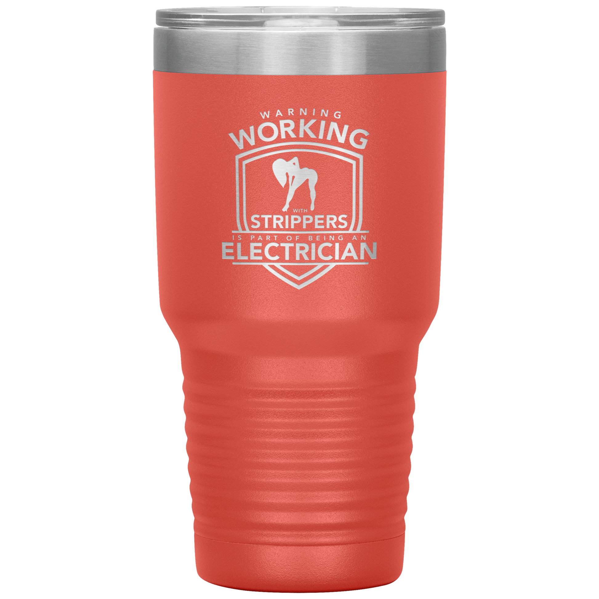 Electrician - Warning Working with Strippers Tumbler