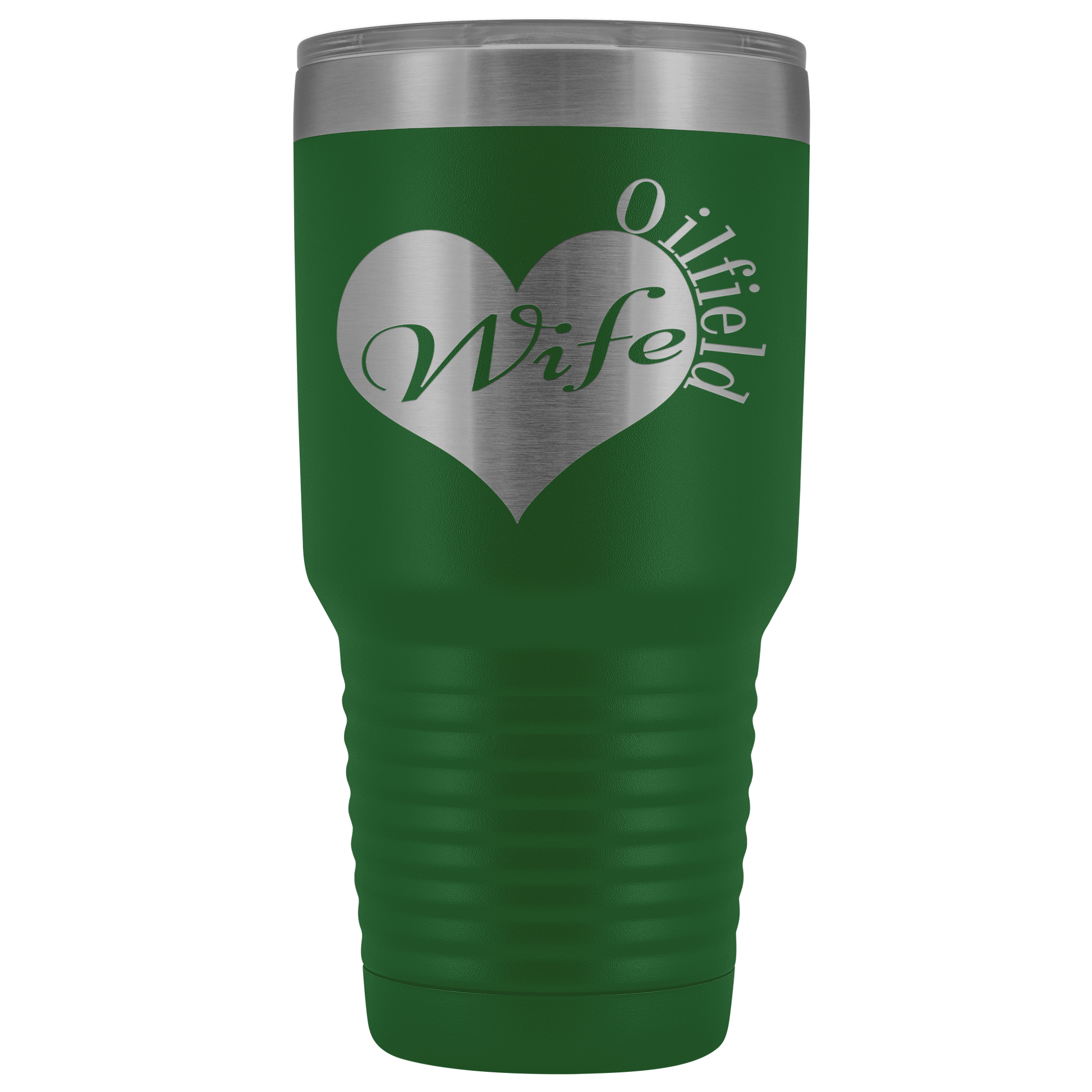 Oilfield Wife Heart - Tumbler 30oz