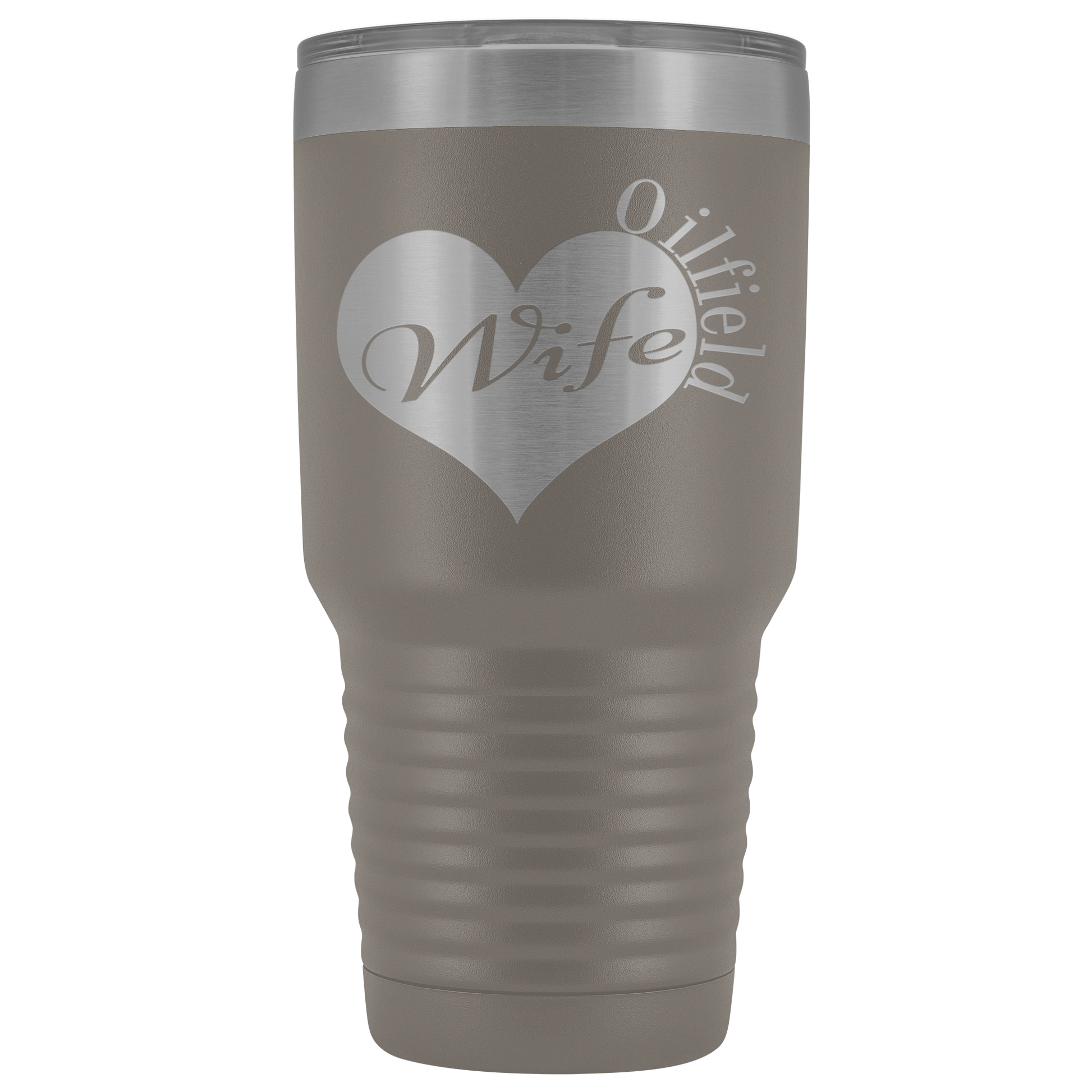 Oilfield Wife Heart - Tumbler 30oz