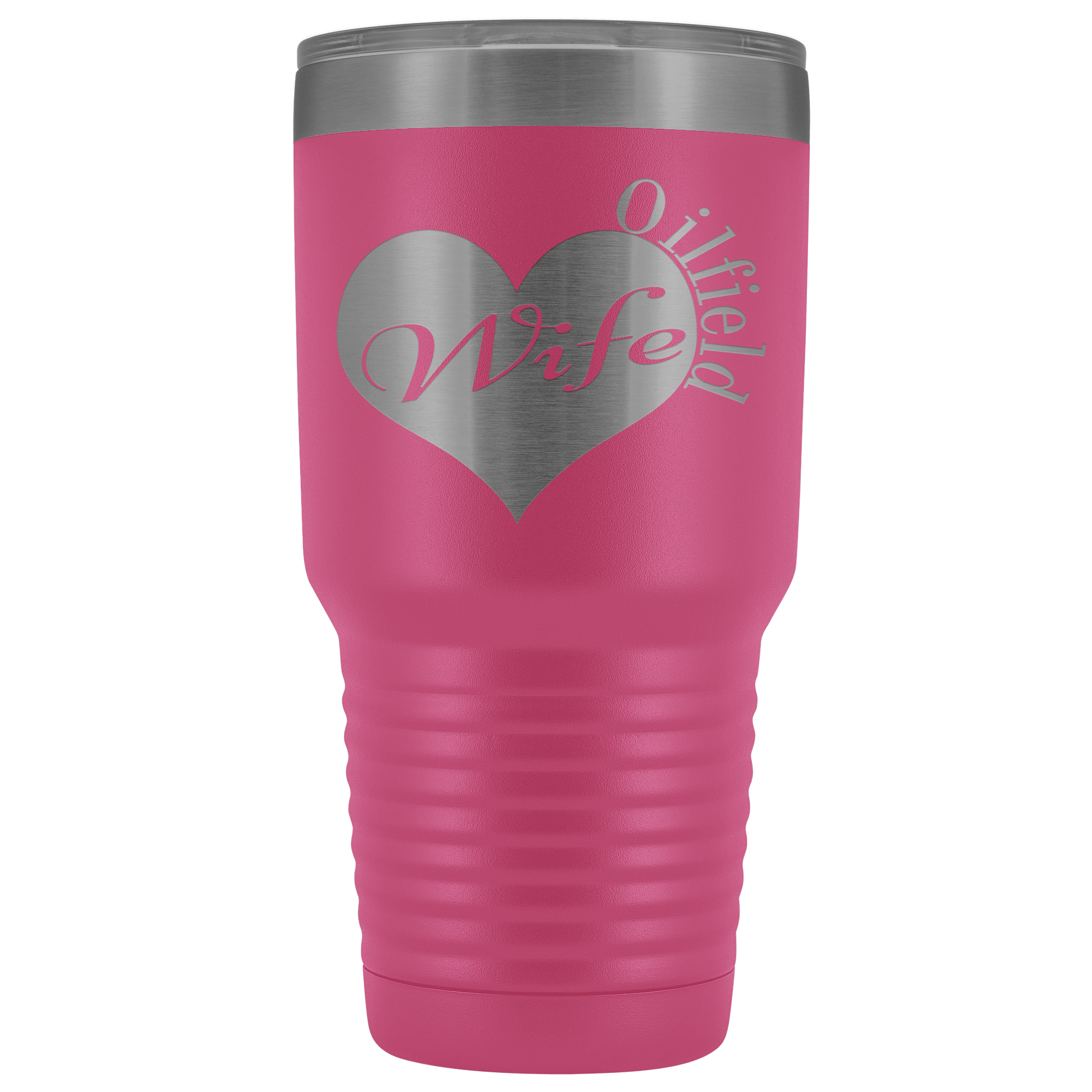 Oilfield Wife Heart - Tumbler 30oz