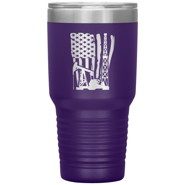 American Oilfield Pumpjack 30oz Tumbler Vertical