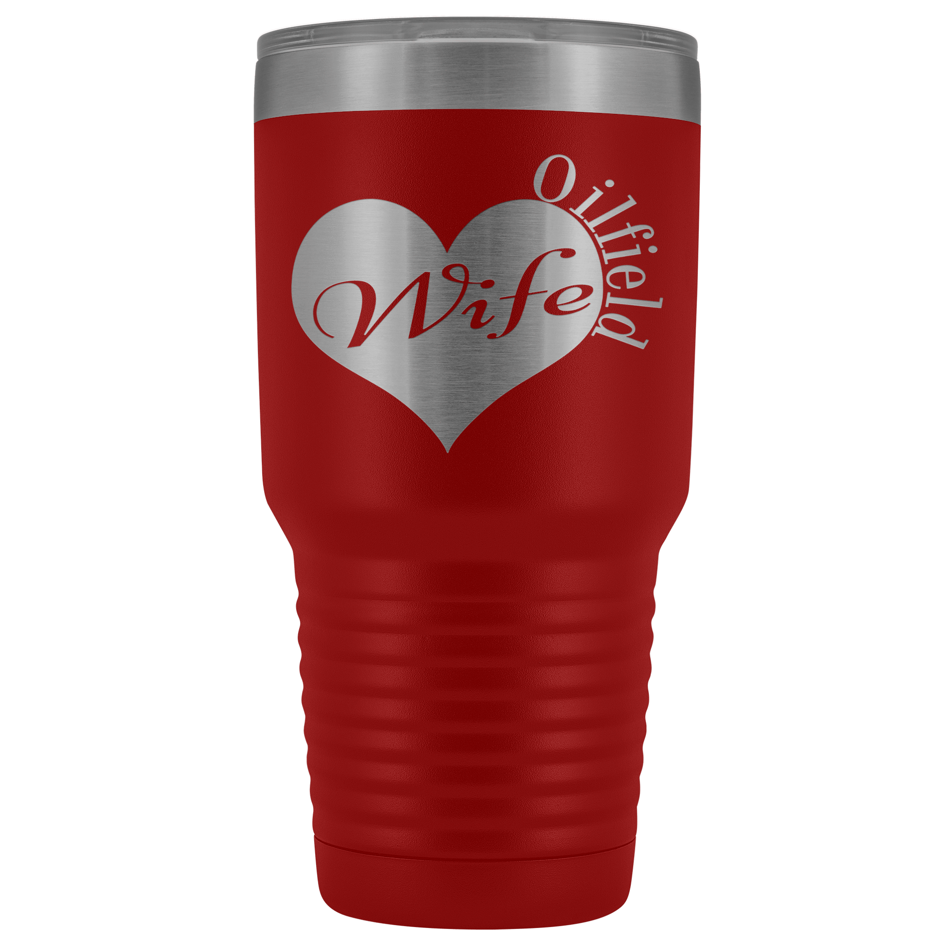 Oilfield Wife Heart - Tumbler 30oz