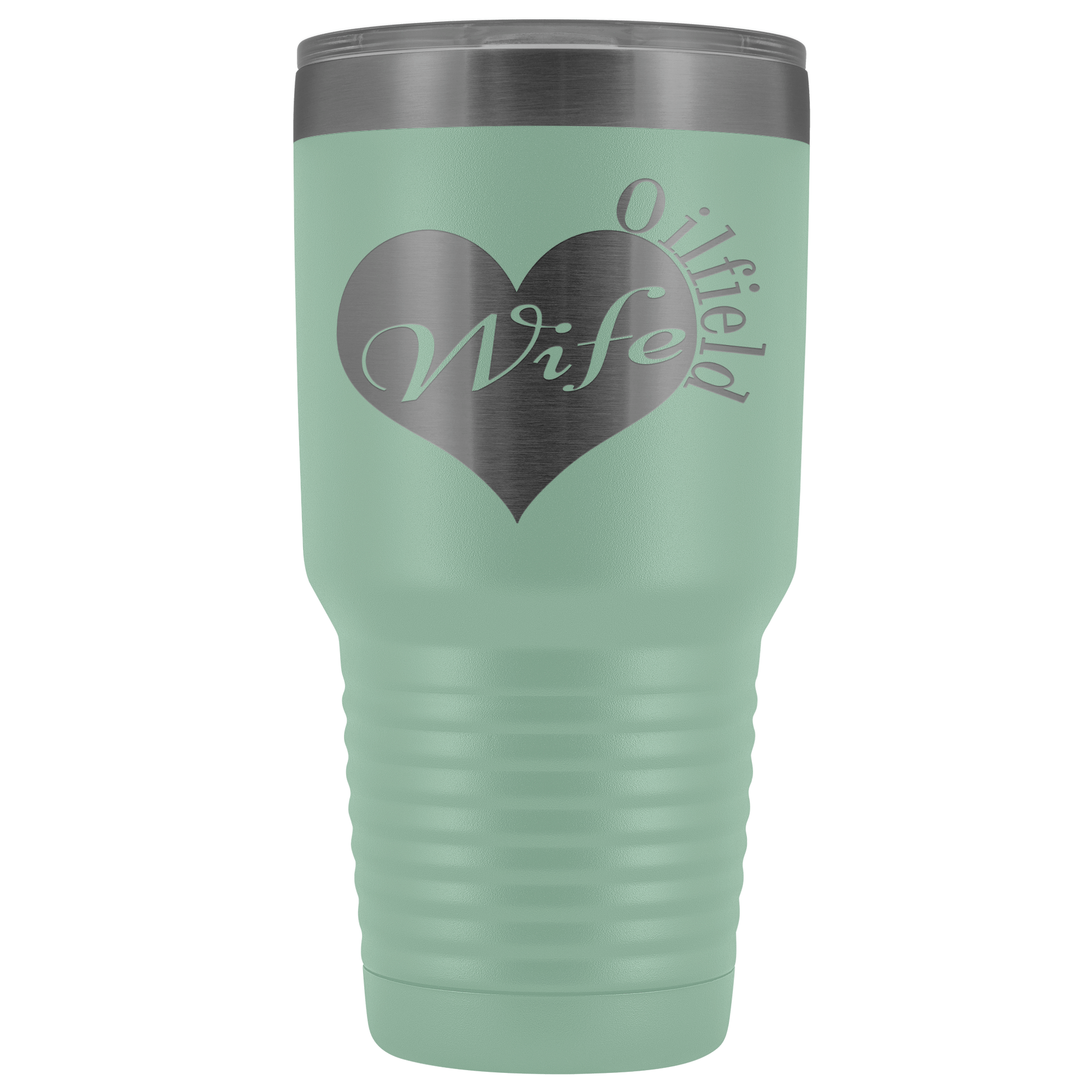 Oilfield Wife Heart - Tumbler 30oz