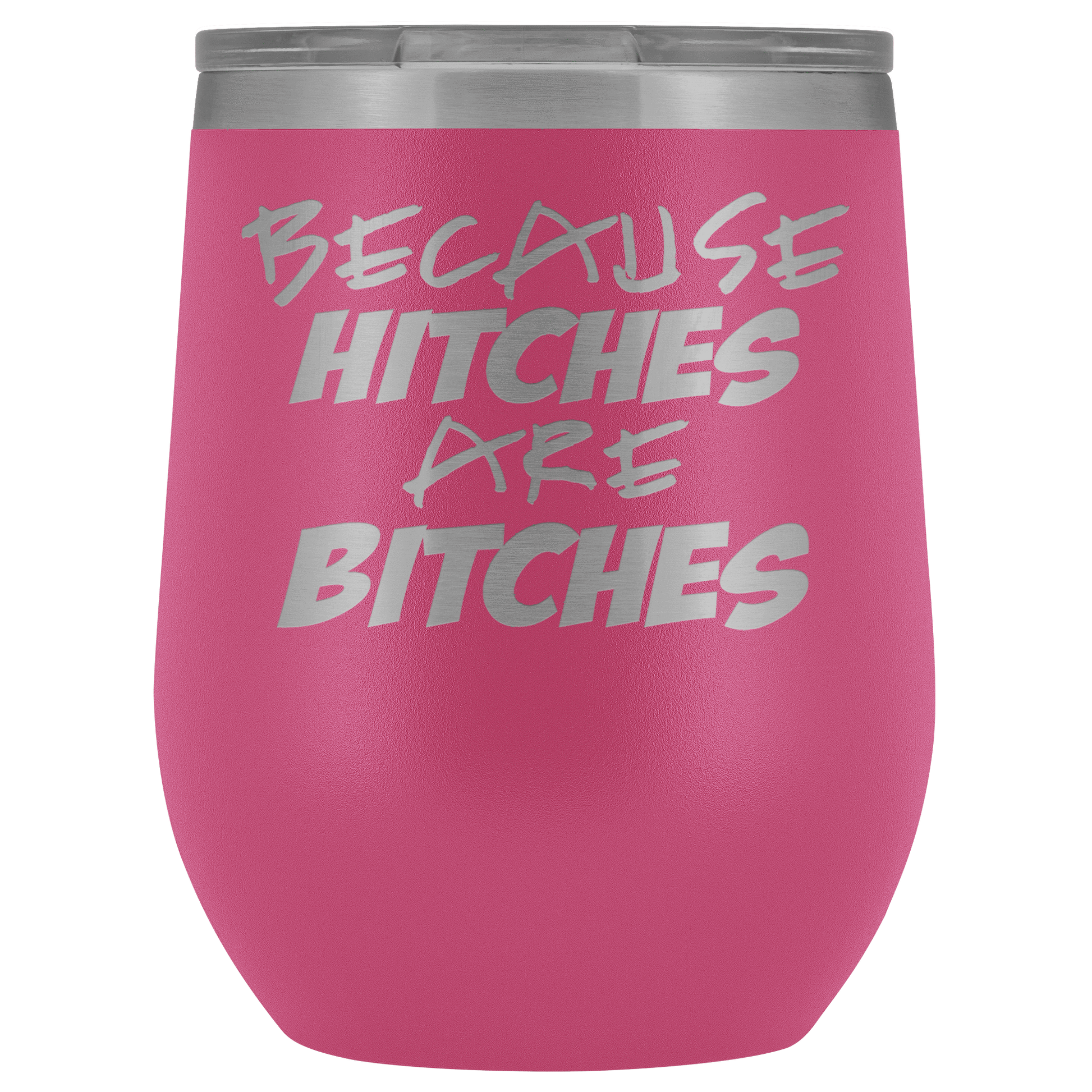 Because Hitches are Bitches Wine Tumbler