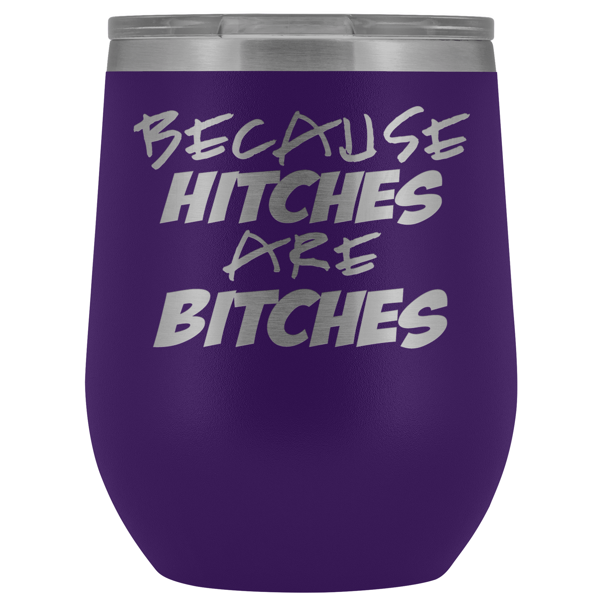 Because Hitches are Bitches Wine Tumbler